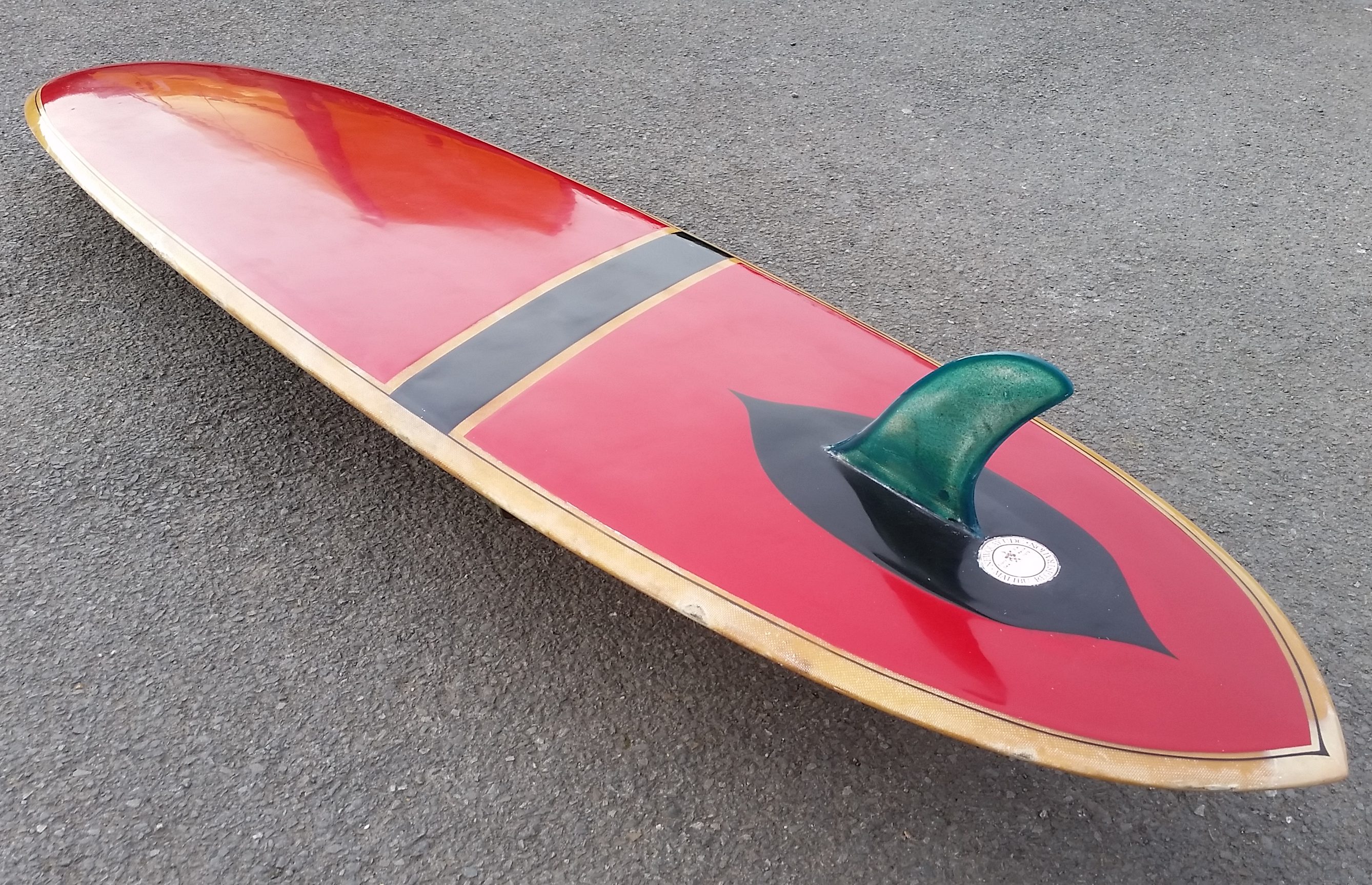 Vintage 1960's Bilbo Transitional Longboard Surfboard For Sale