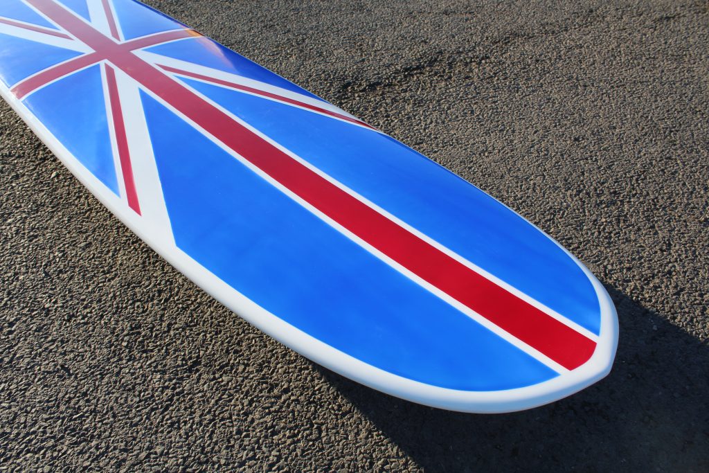 New 9'6 Union Jack Classic Longboard Surfboard For Sale