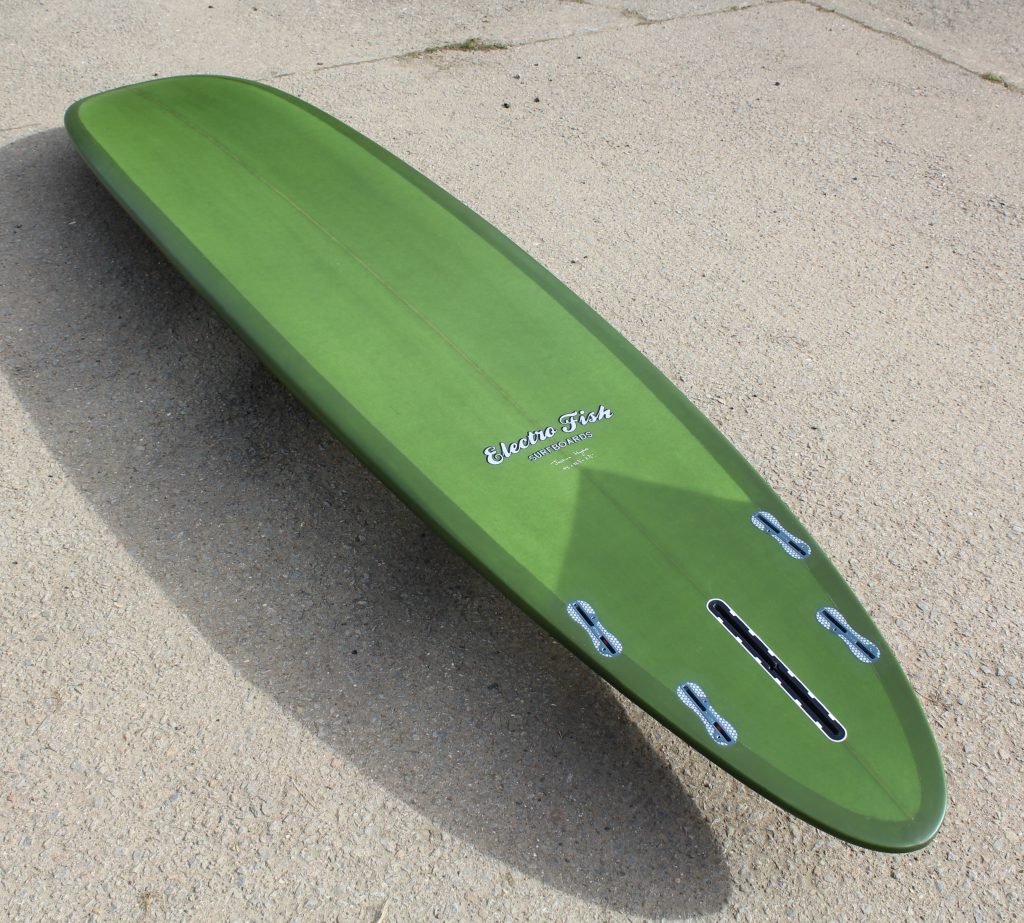 9'2 Barb Progressive Noserider Longboard Quad setup, Rounded Pintail