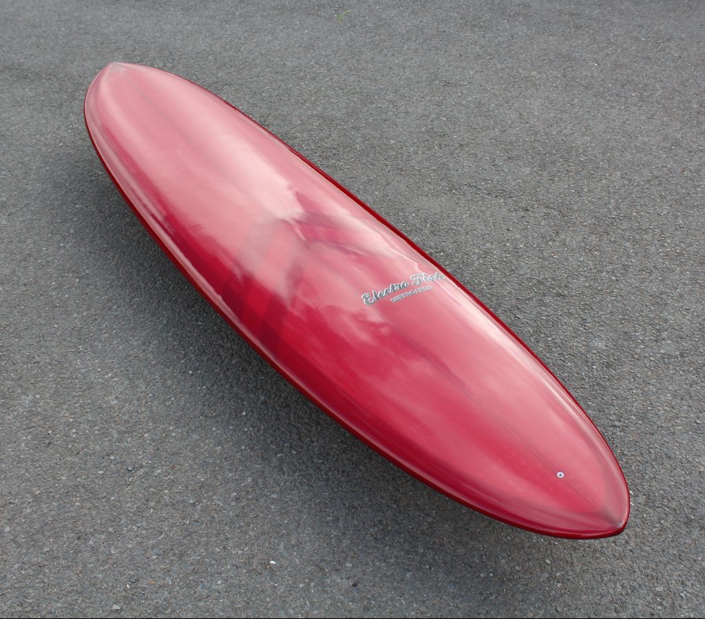 8'0 Midlength Surfboard In Deep Red Gloss