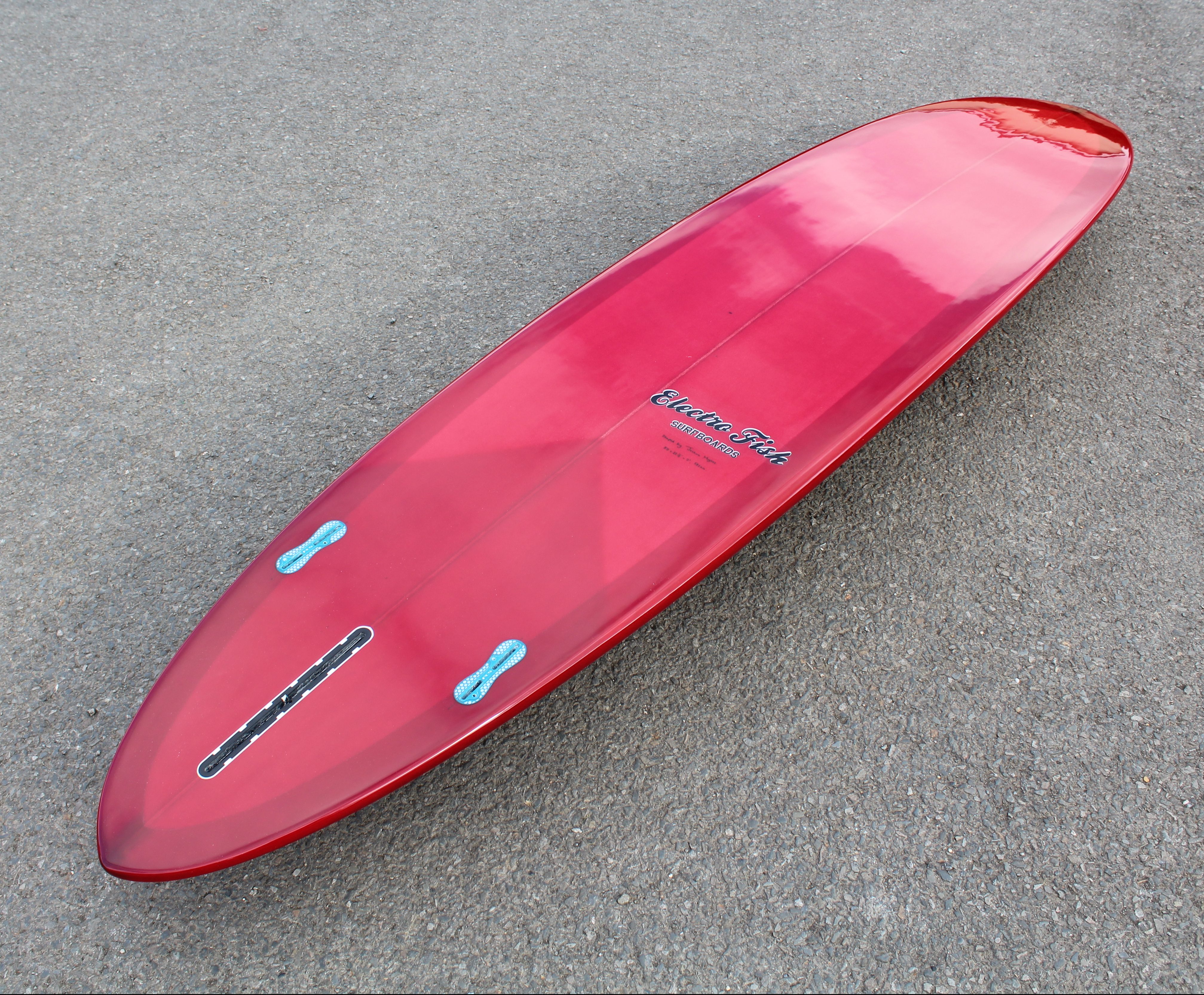 8'0 Midlength Surfboard In Deep Red Gloss Electrofish Surfboards