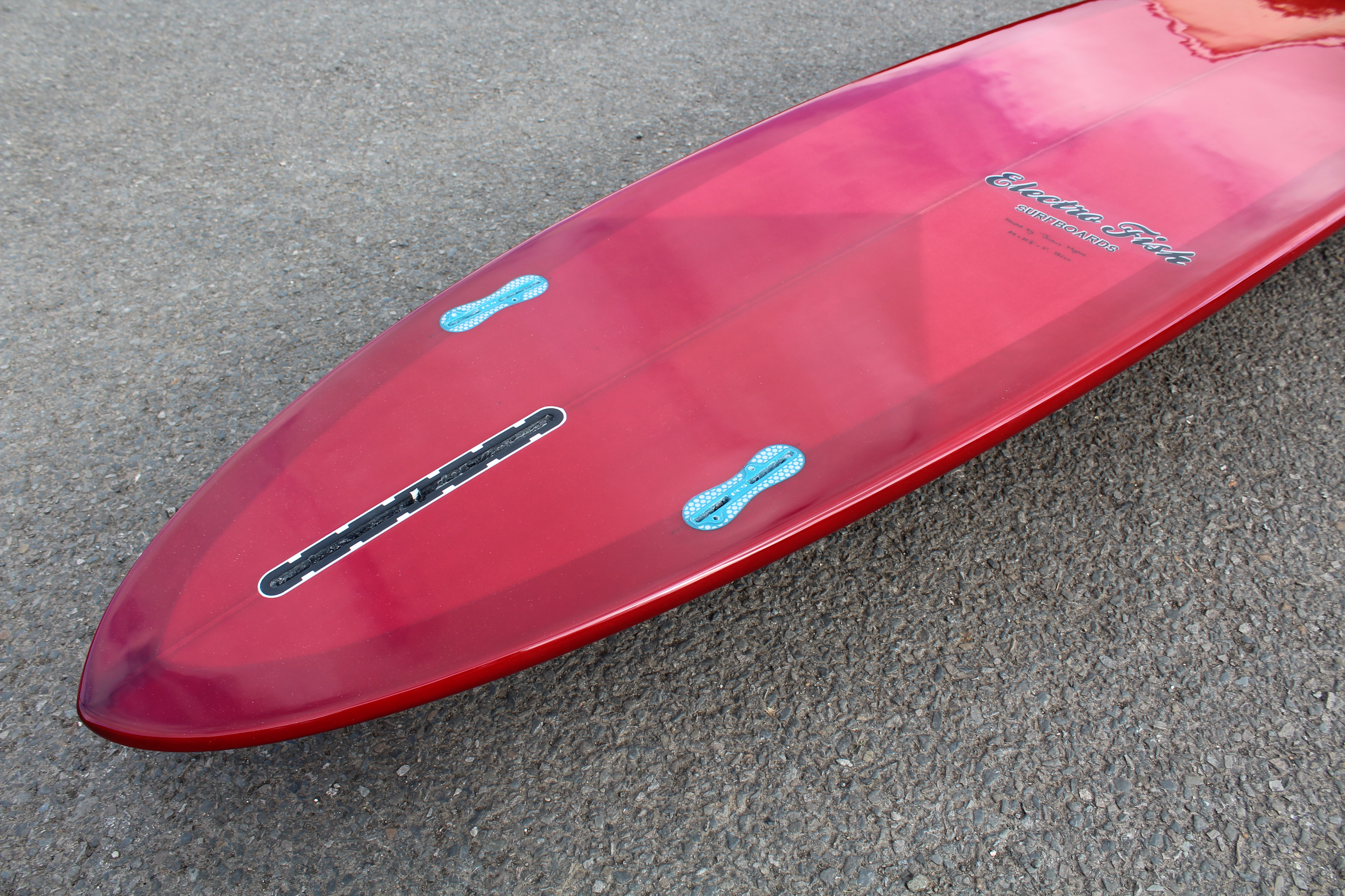 8'0 Midlength Surfboard In Deep Red Gloss Electrofish Surfboards