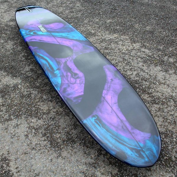 Resin Swirl Surfboard