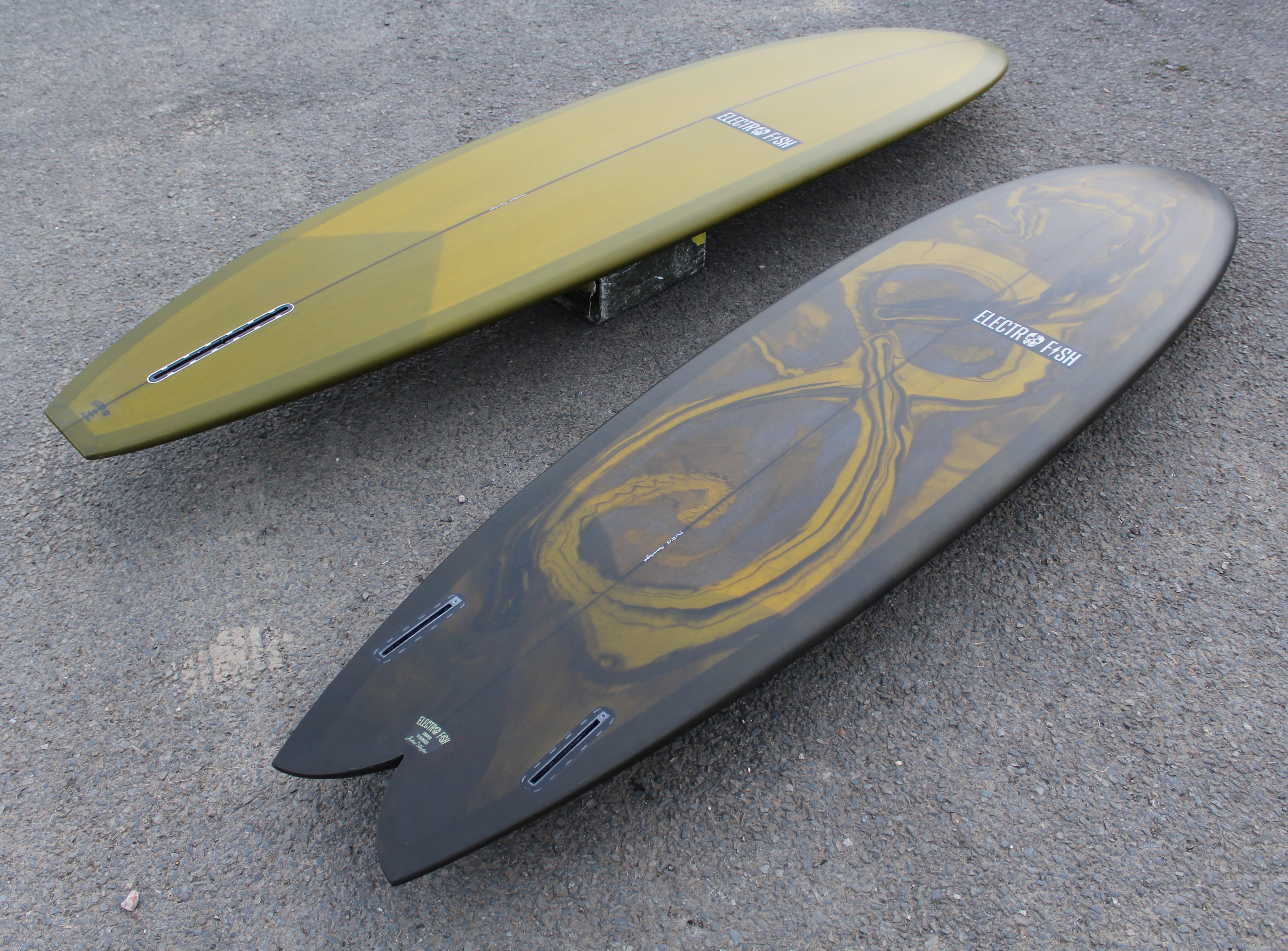 7'4 Long Fish Twin Midlength Surfboard Electrofish Surfboards