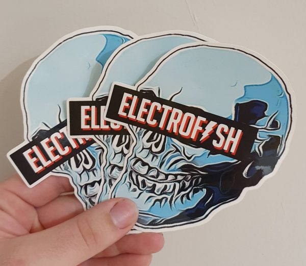 skull sticker electrofish surfboards