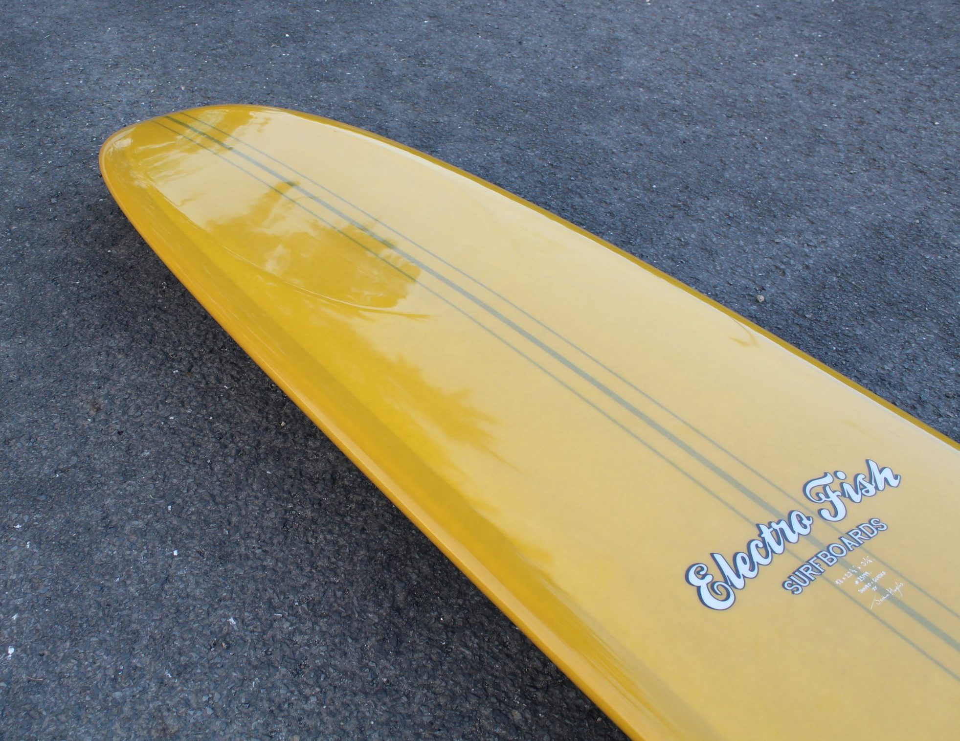 9'6 Traditional Noserider Glass On Single Fin Longboard - Image 11